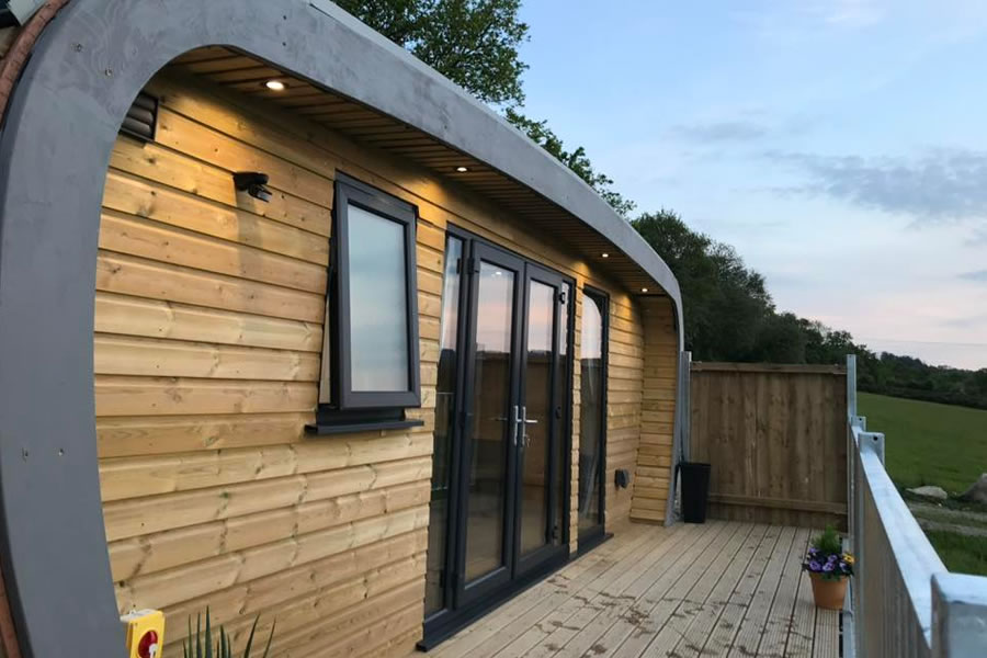 The Cothi glamping pod countryside views Carmarthenshire sleeps 4